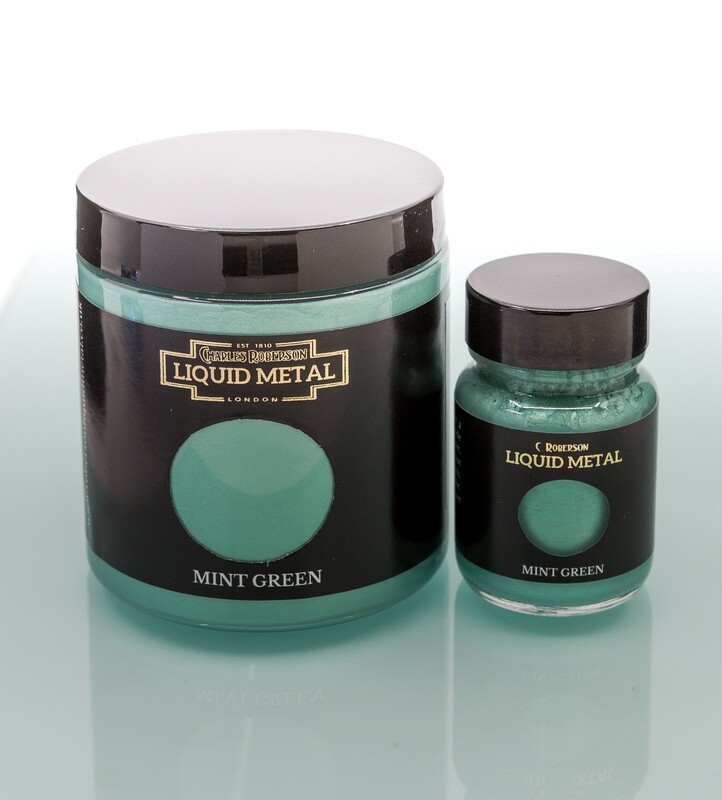 C Roberson liquid Metal Paint Mint Green 30ml