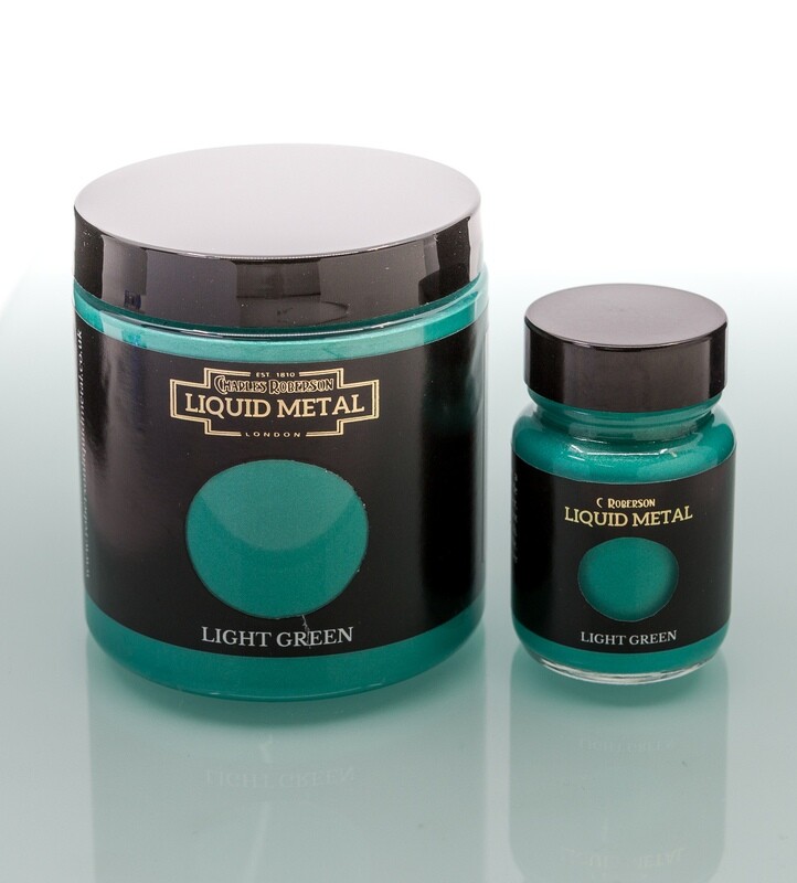 C Roberson liquid Metal Paint Light Green 30ml