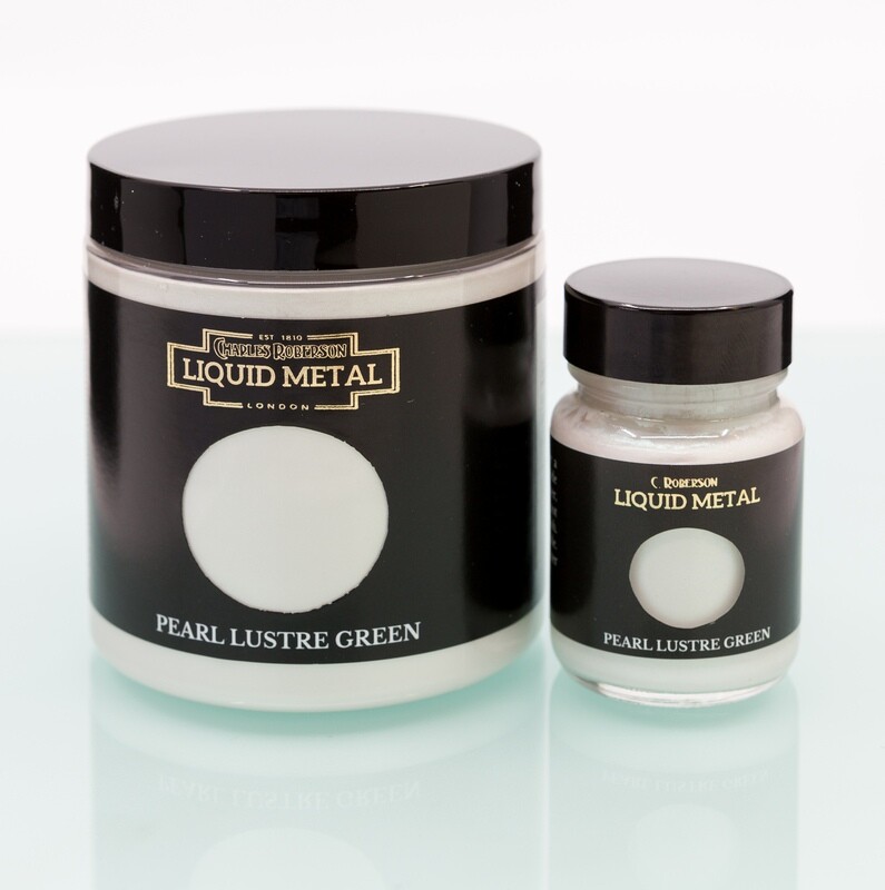 C Roberson liquid Metal Paint Pearl Lustre Green 30ml