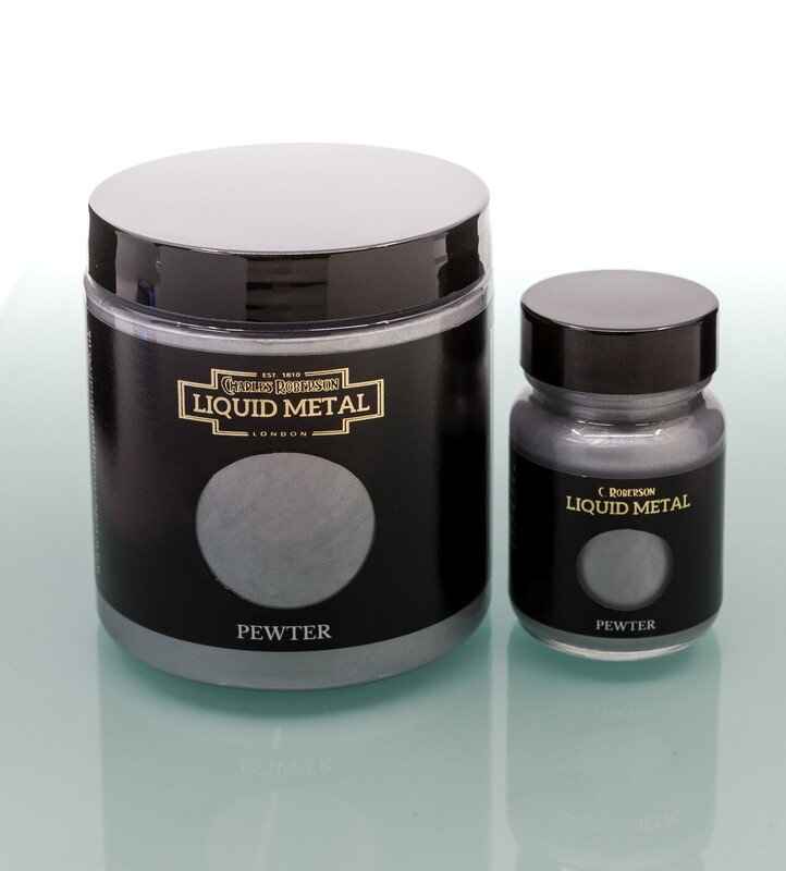 C Roberson liquid Metal Paint Pewter 30ml