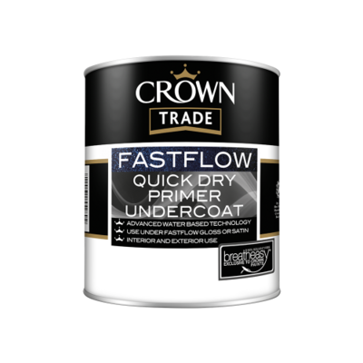 Crown Trade Fast Flow Quick Dry Primer Undercoat 1L White