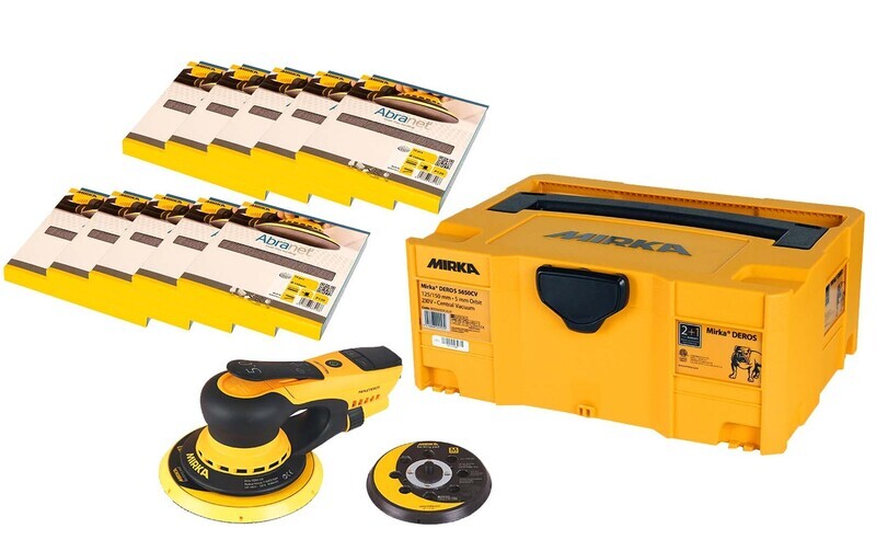 Mirka Deros 5650CV Twin Head & 100 Disc Sanding Kit Prices from