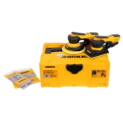 Mirka Deros 150mm and Deos 81x133mm in Case Twin Sanding Kit