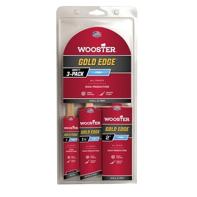 Wooster Gold Edge 3 Brush Set 1" + 1.5" + 2"