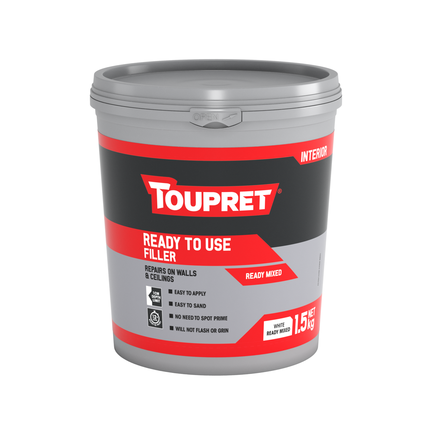 Toupret Interior Ready to Use Filler 0.33Kg to 4Kg