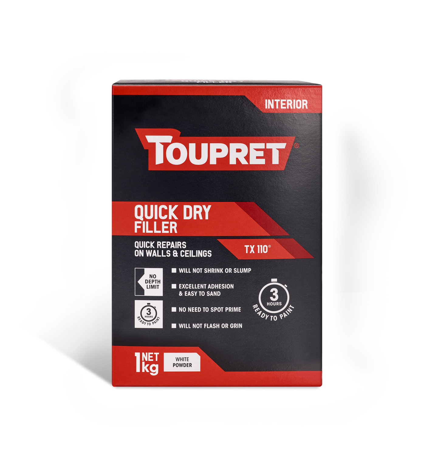 Toupret Quick Dry Interior Powdered Filler TX110 1Kg to 10Kg