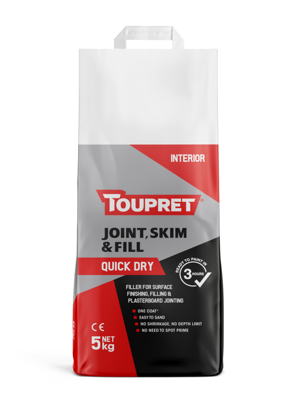 Toupret Quick Dry Joint Skim And Fill Interior Powdered Filler 5Kg to 10Kg