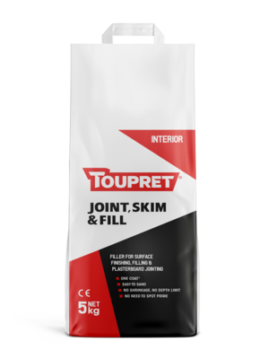 Toupret Joint Skim And Fill Interior Powdered Filler 5Kg to 10Kg