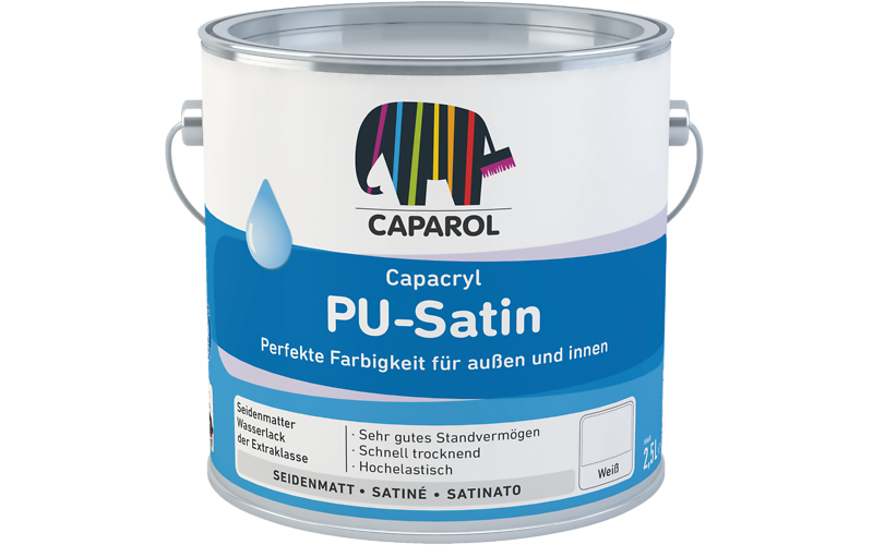 Caparol PU Satin White 750ml, 2.5L & 10L Prices From