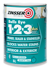 Zinsser Bullseye PLUS 123 - 500ml to 5L (click here to select size) Prices From