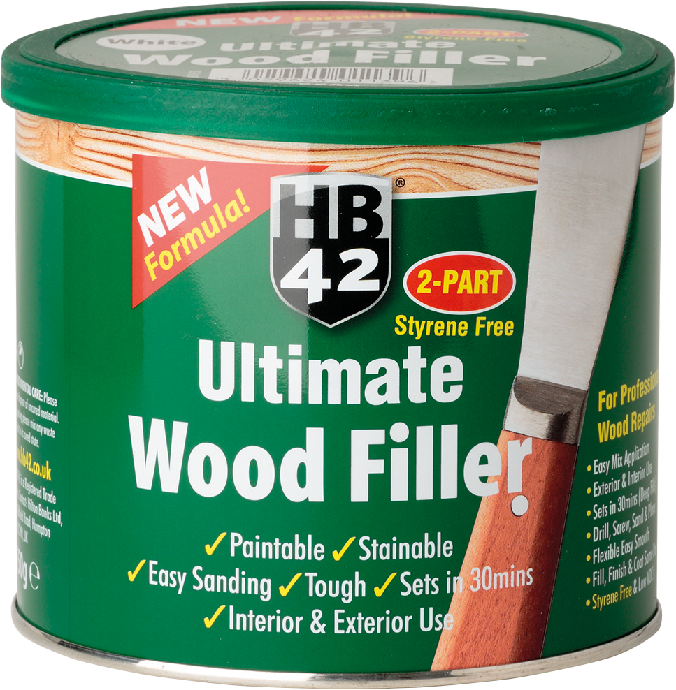 HB42 Ultimate 2 part Wood Filler White, 275g to 2.5kg -  click here to select size - Prices From
