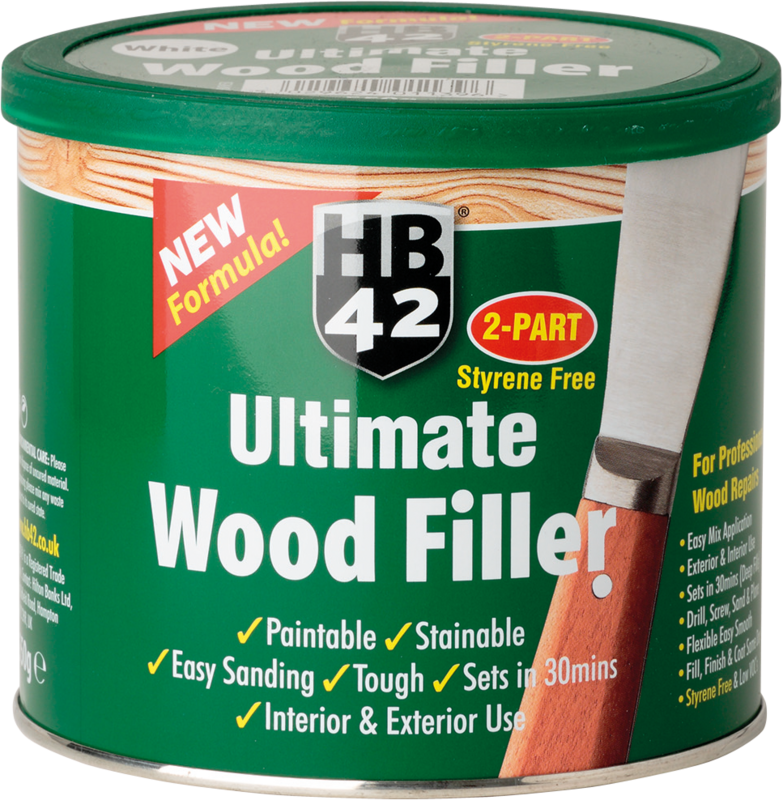 HB42 Ultimate 2 part Wood Filler White, 275g to 2.5kg -  click here to select size - Prices From
