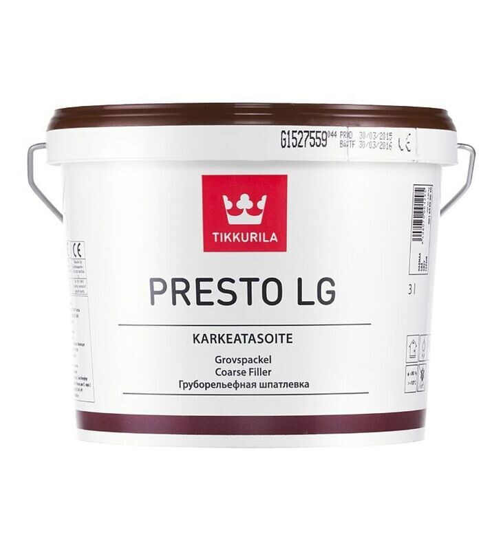 Tikkurila Presto LG Ready to Use Coarse Filler 3L & 10L - Click Here To Select Size - Prices From