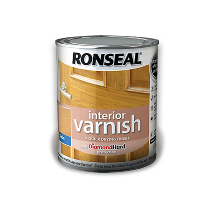 Ronseal Interior Varnish Diamond Hard 13 Colours 750ml - Click Here to select Colour