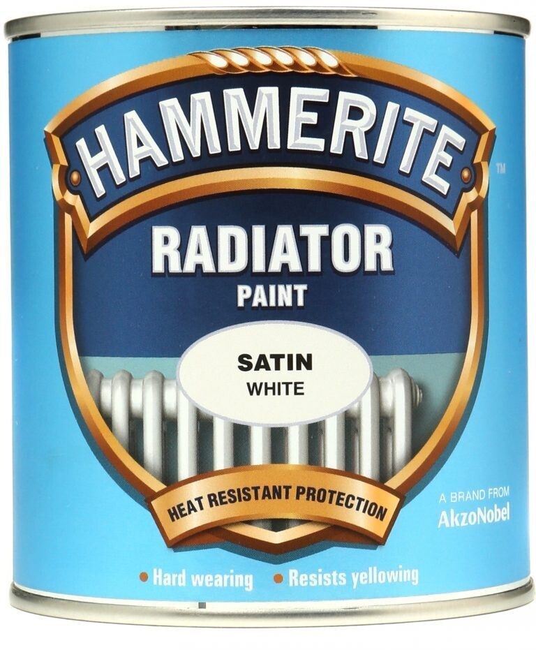 Hammerite Radiator Paint White Satin 500ml