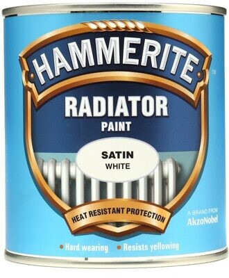 Hammerite Radiator Paint White Satin 500ml
