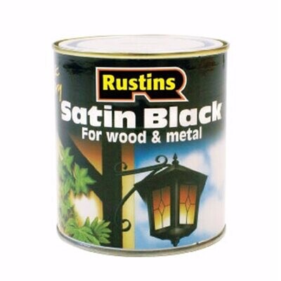 Rustins Quick Dry Satin Black - from 250ml to 2.5L - Click here to select size