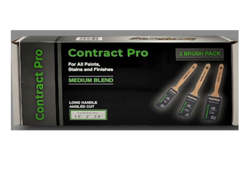 Arroworthy Contractor Pro Straight 3 Brush Set 1.5", 2" & 2.5"