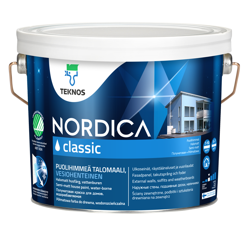 Teknos Nordica Classic Satin 0.9L to 9L Colour - (click here to select colour & size) Prices From