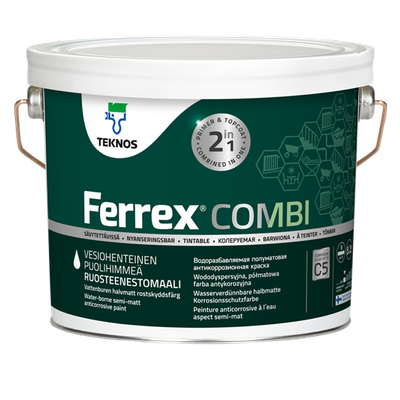 Teknos Ferrex  Combi in Colour 0.9L, 2.7L & 9L (click here to select colour & size) Prices From