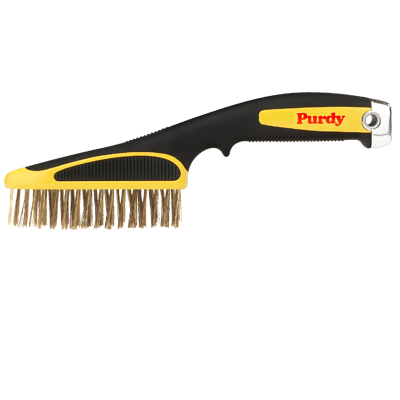 Purdy Short Handled Cranked Wire Brush 11"