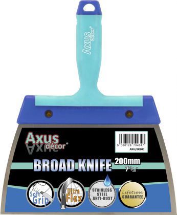 Axus Decor Soft Grip Stainless Steel Broad Knife  160mm to 240mm (click here to select size) Prices From