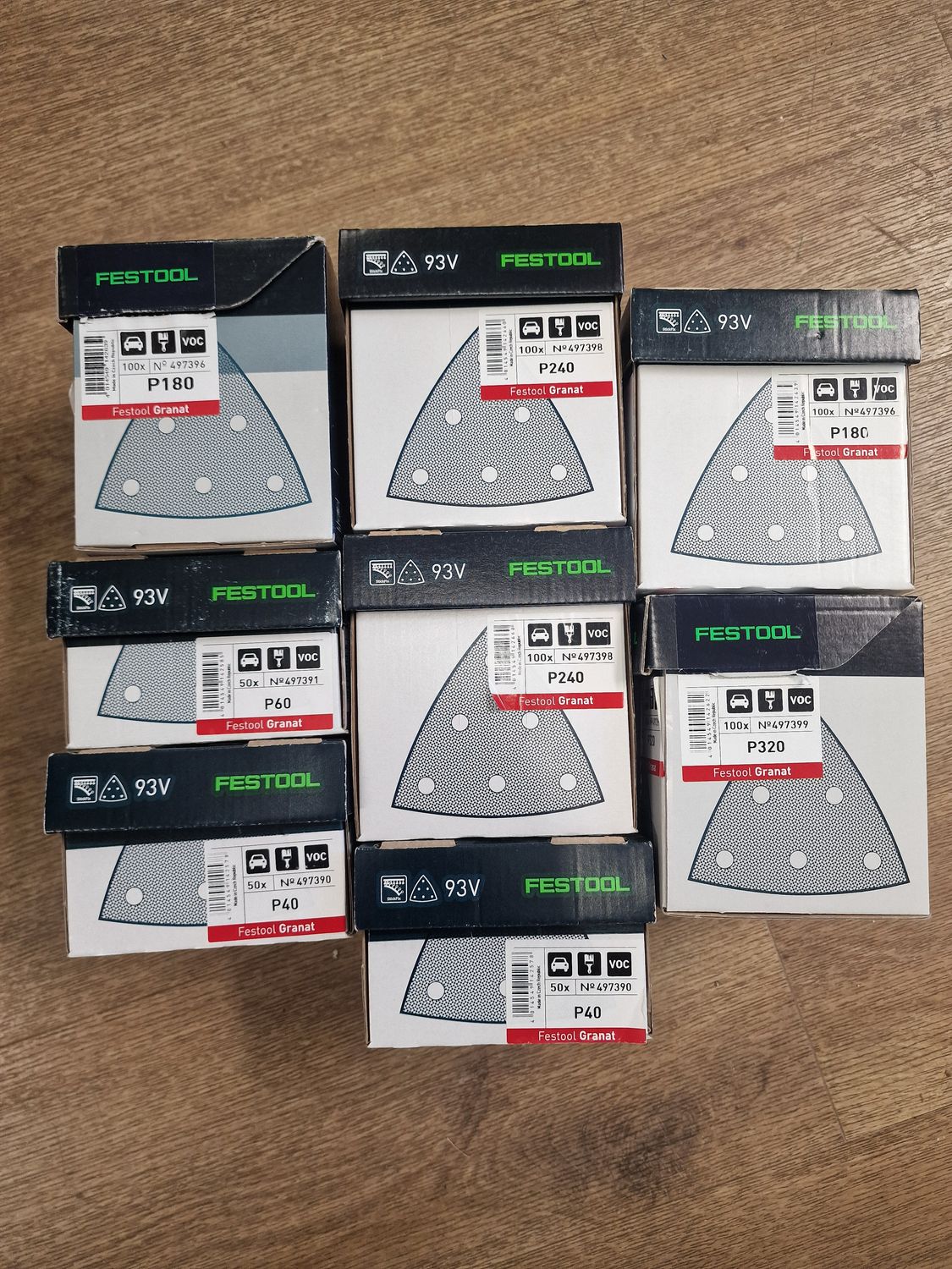 Festool 93V - 93MM X 93MM x 93MM TRIANGLE SANDING PADS - BARGAIN BULK BUY