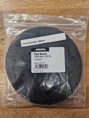 FESTOOL COMPATIBLE 150MM BACKING PAD SAVERS 5 PACK MADE BY MIRKA