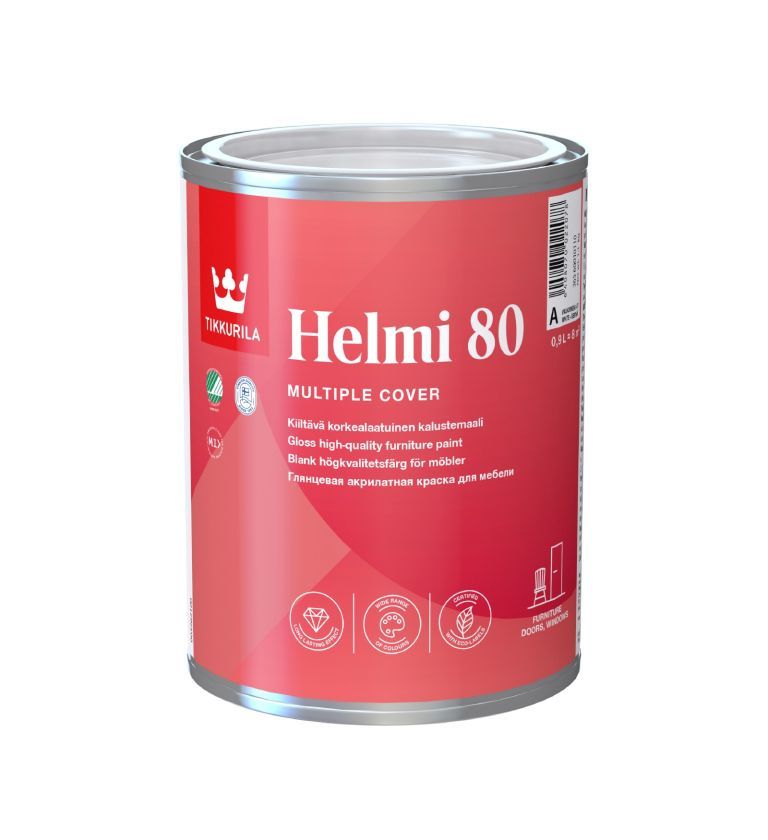 Tikkurila Helmi 80 Acrylic Gloss 0.9L Colour Mix