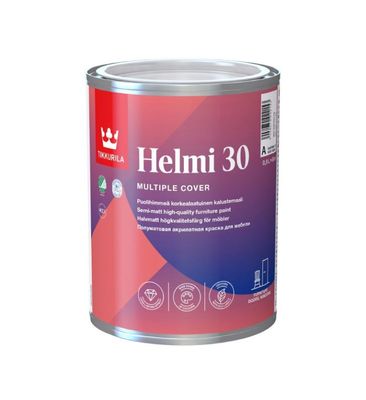 Tikkurila Helmi 30 Acrylic Satin 0.9L WHITE