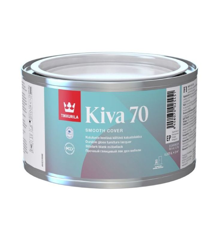 Tikkurila Kiva 70 Clear Gloss Interior Lacquer Varnish 0.25L, 0.9L &2.7L (click here to select size) Prices From