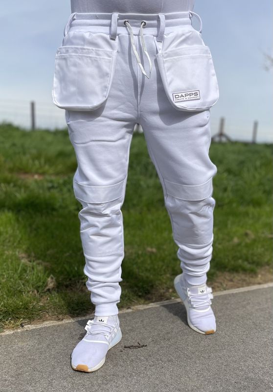 Dapps White Work JOGGERS - Sixes - S, M, L, XL & XXL (click here to select size) SEE SIZE CHART
