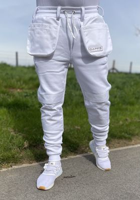 Dapps White Work JOGGERS - Sixes - S, M, L, XL & XXL (click here to select size) SEE SIZE CHART