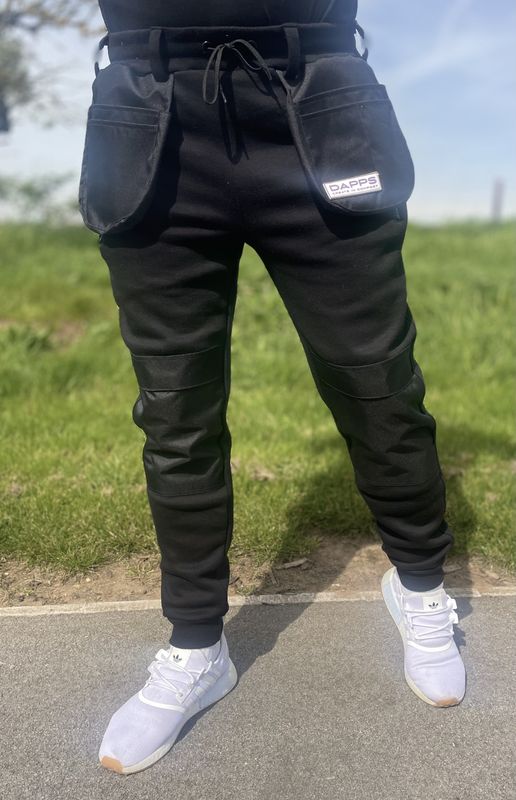 Dapps BLACK Work JOGGERS - Sixes - S, M, L, XL & XXL (click here to select size) SEE SIZE CHART