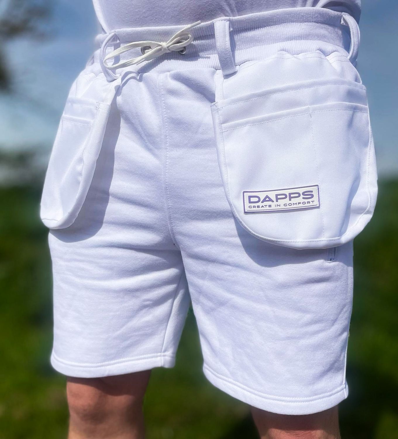 Dapps White Work SHORTS - Sixes - S, M, L, XL & XXL (click here to select size) SEE SIZE CHART