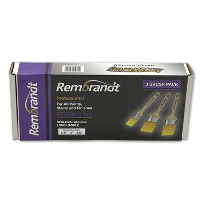 Arroworthy Rembrandt Oval Angled Long Handle 3 Brush Set 1.5", 2" & 2.5"