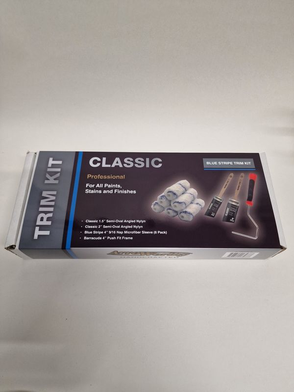 Arroworthy Classic Blue Stripe Roller & Brush Trim Kit