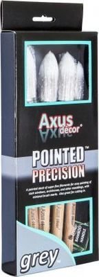 Axus Grey Pointed Precision Sash 4 Brush Set (12mm, 15mm, 20mm, 25mm)
