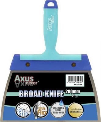 Axus Decor Soft Grip Stainless Steel Broad Knife  160mm to 240mm (click here to select size) Prices From