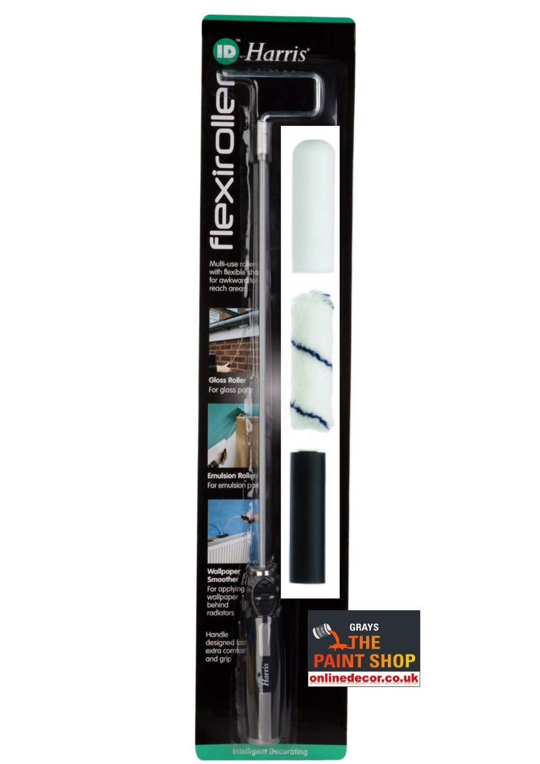 Harris ID Flexiroller 4" Rad Roller Frame with 3 different sleeves