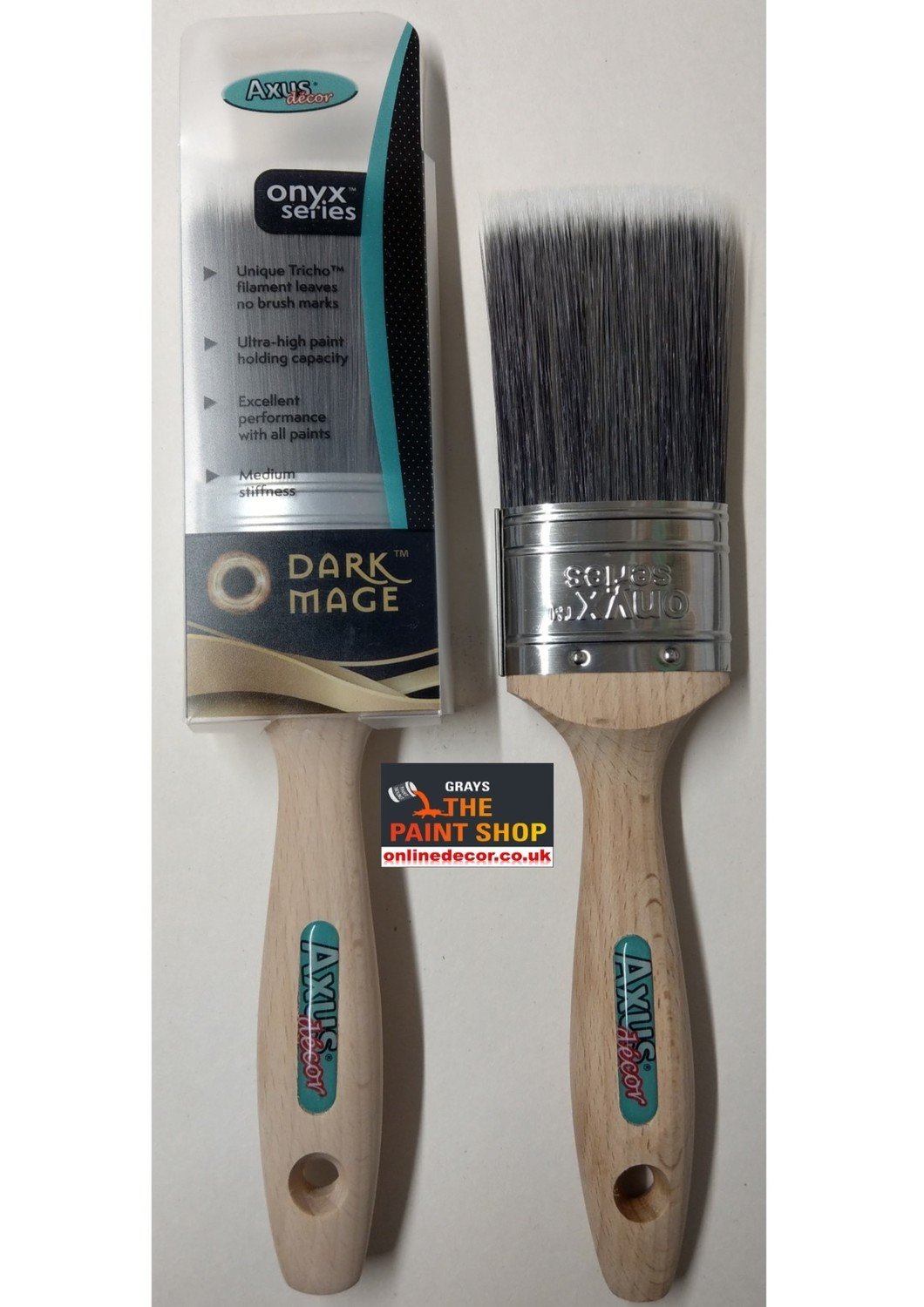 Axus Mage Onyx Series Oval Straight Brush 1" to 3" (click here to select size) Prices From