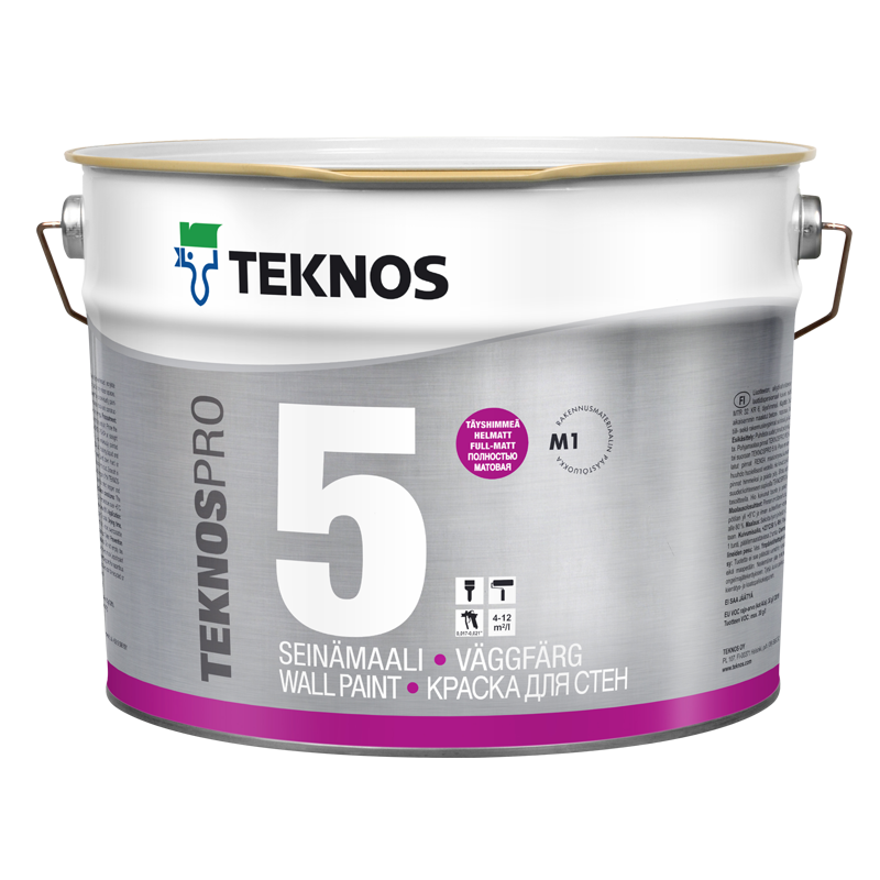 Teknos Pro 5 Flat Matt 2.7L & 9L  White (click here to select size) Prices From