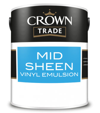 Crown Trade Mid Sheen Brilliant White - 2.5L