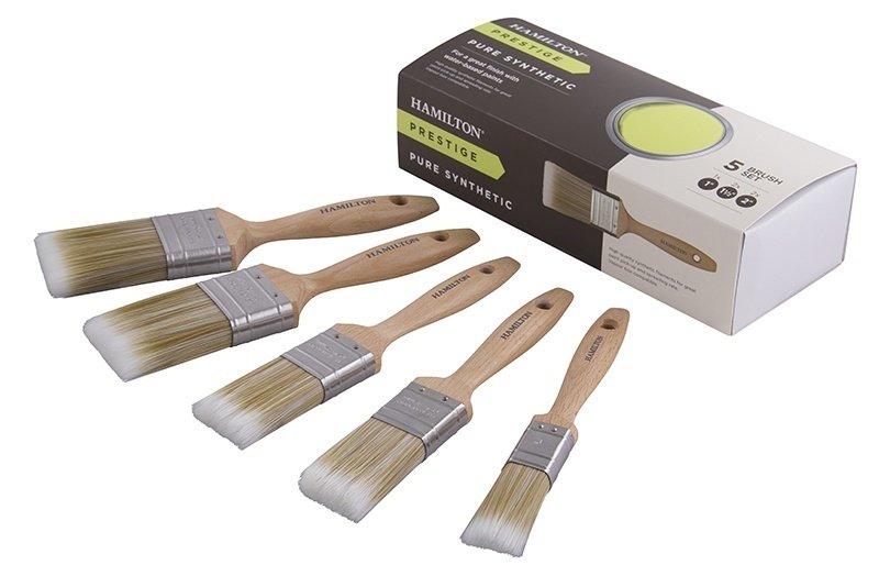 Hamilton Prestige Pure Synthetic 5 Brush Set With FREE 15mm Sash Brush