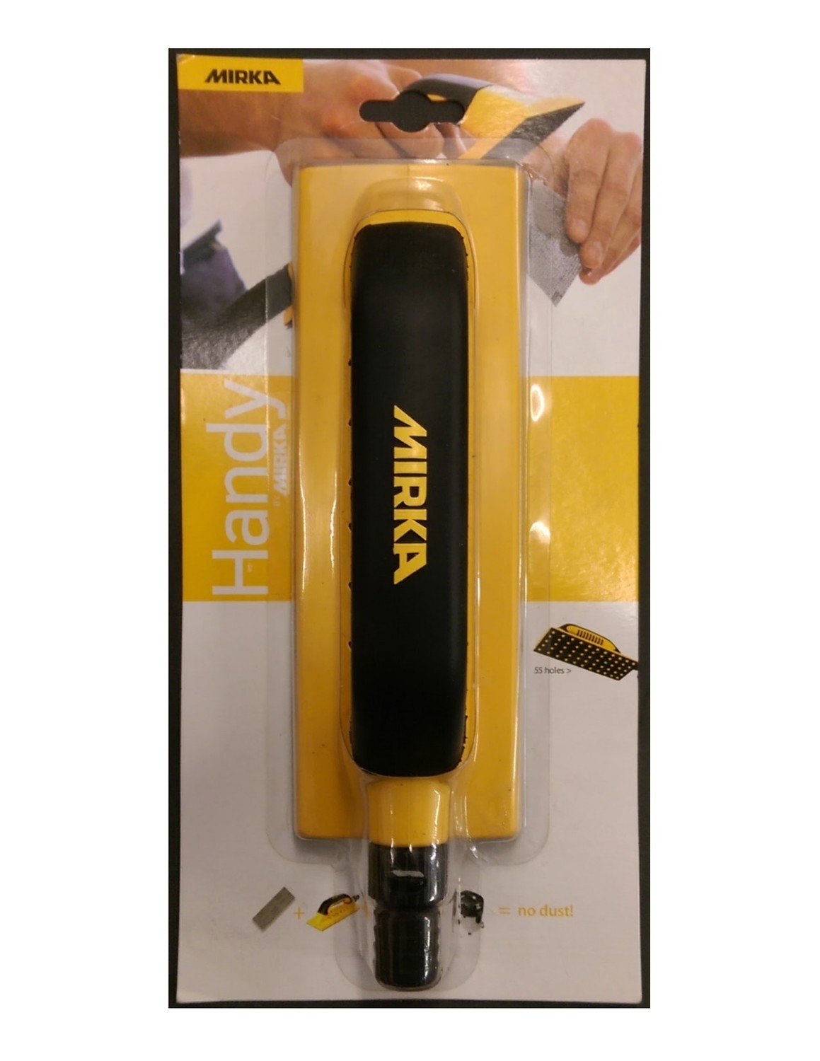 Mirka Handy Sanding Block 80x230mm Grip 55Hole Yellow