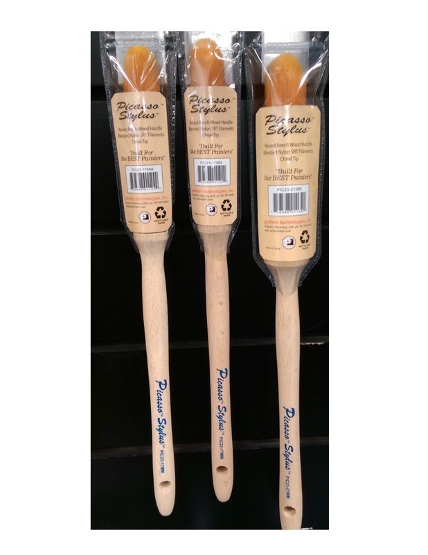 Proform Picasso PIC23 Sash Round Chisel Cut 3 Brush Stylus Set 10mm, 17mm & 21mm