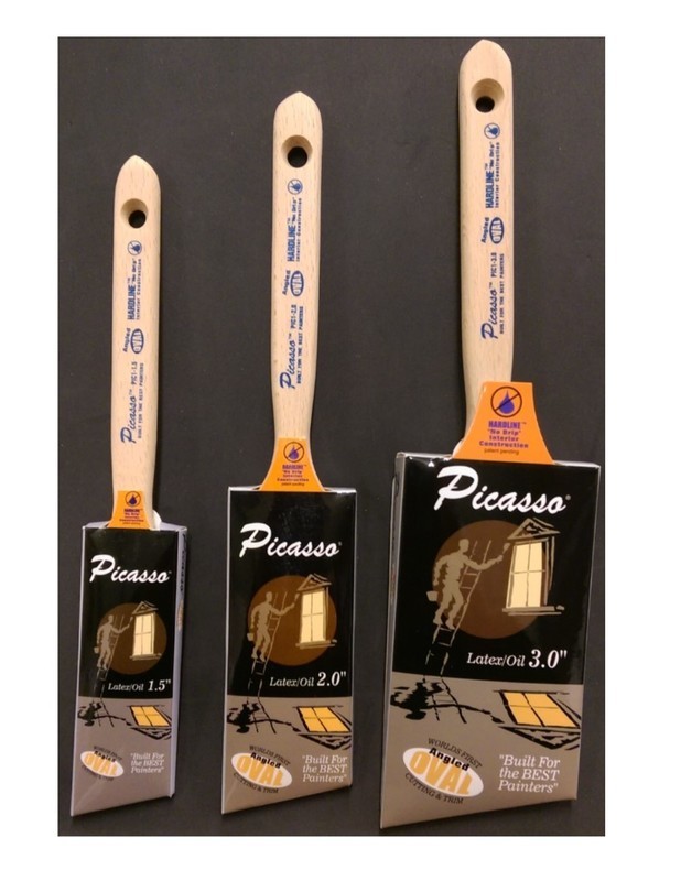 Proform Picasso PIC1 Oval Angled 3 Brush Set 1.5", 2" & 3"