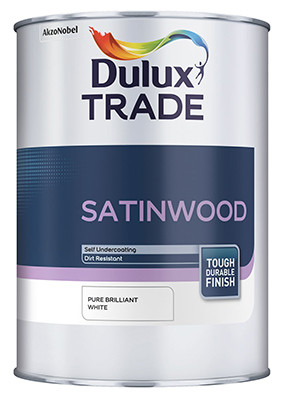 Dulux Trade Satinwood Brilliant White - 1L, 2.5, & 5L (click here to select size) Price From