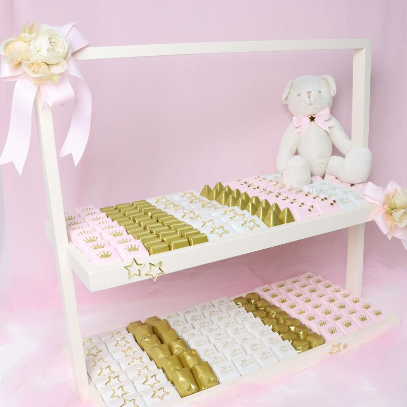 New Born Baby Girl Chocolate Arrangement