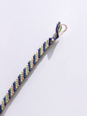 Blue Chevron Thread Bracelet